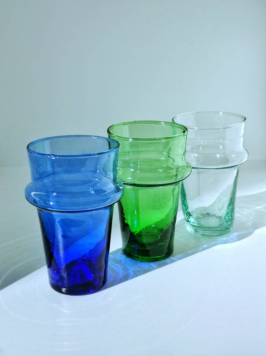 Moroccan Blue Beldi Glass