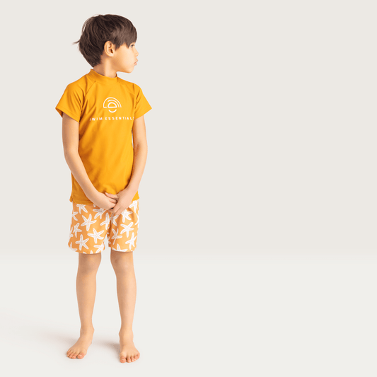 Starfish Print Swim Trunks