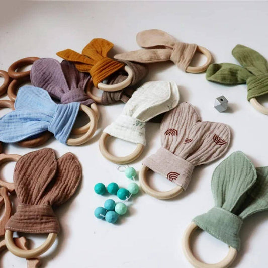 Organic Cotton Teether: Beige