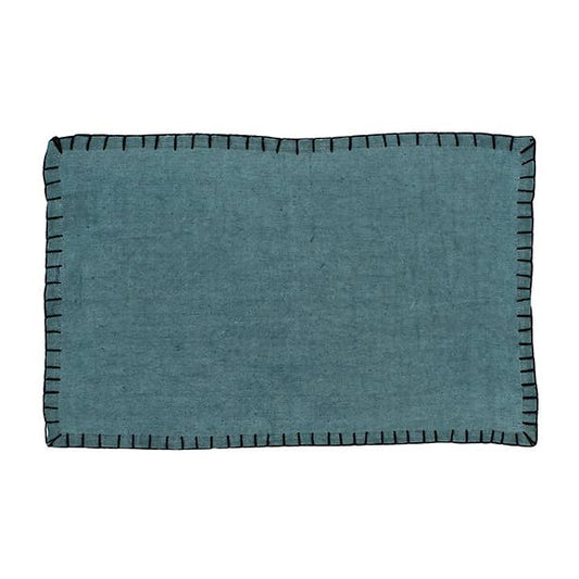 Set of 4 Blue Linen Placemats