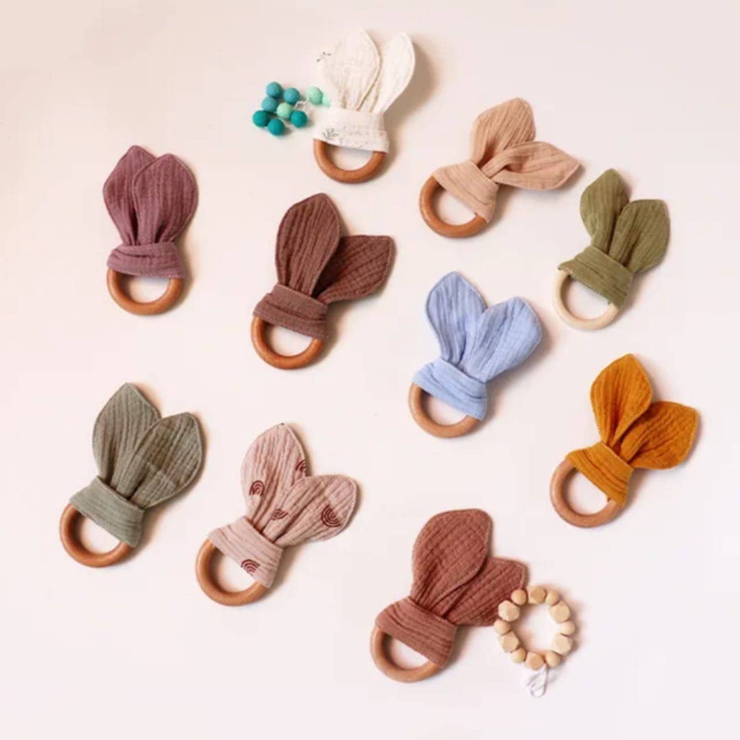 Organic Cotton Teether: Beige