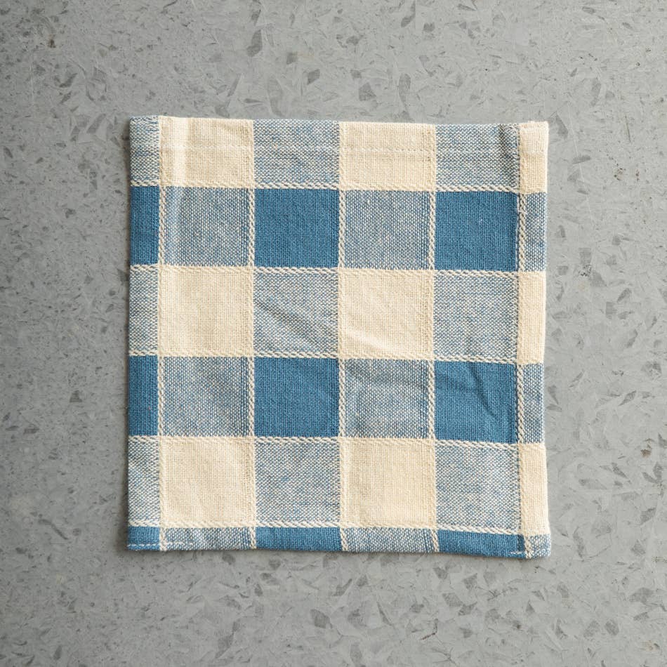 Woven Cocktail Napkin Set: Ocean Blue