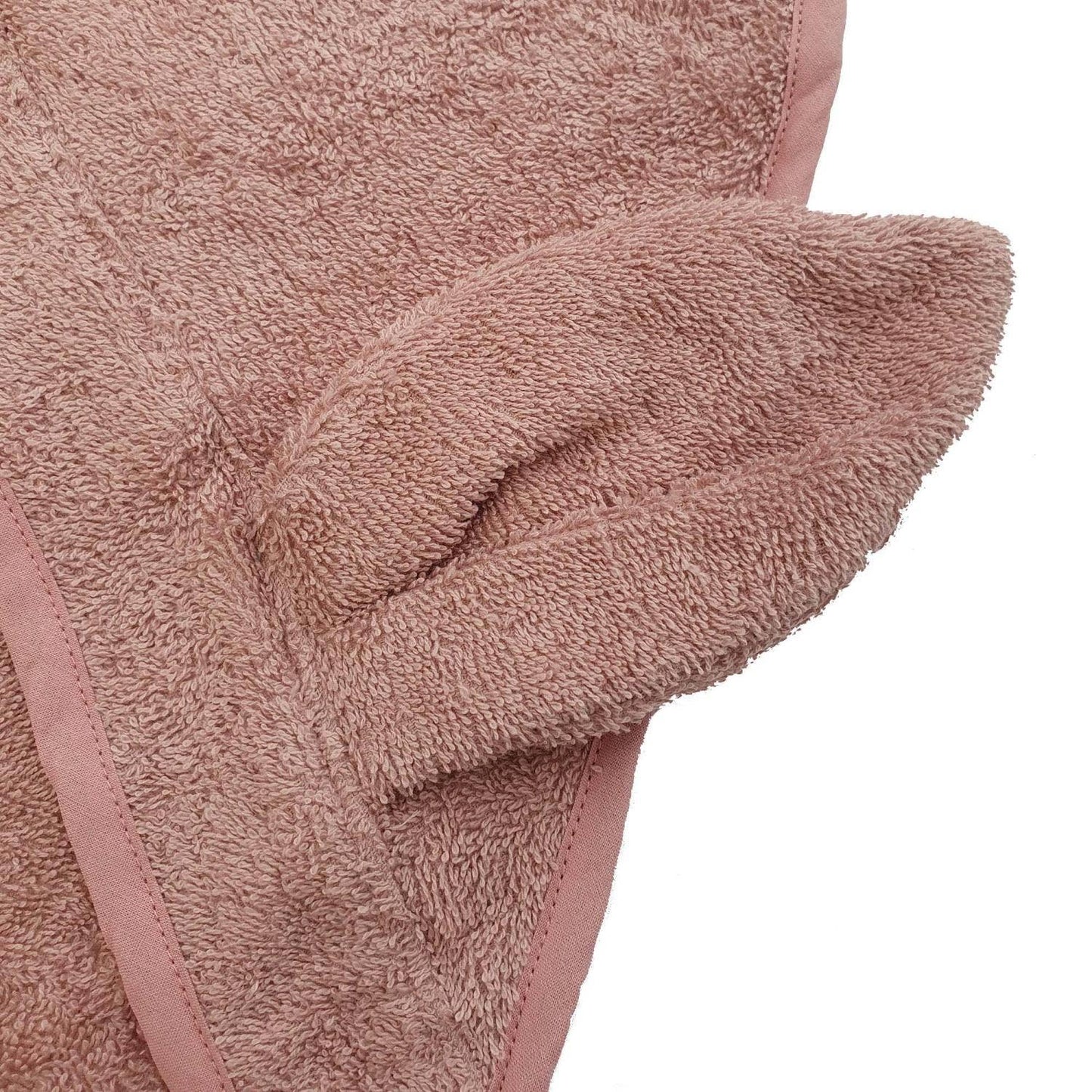 Organic Rabbit Hooded Baby Towel: Pale Mauve