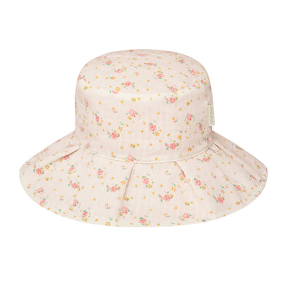 Tiny Blossom Pleated Reversible Sun Hat