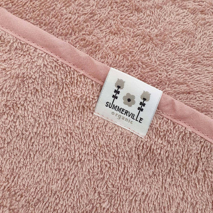 Organic Rabbit Hooded Baby Towel: Pale Mauve