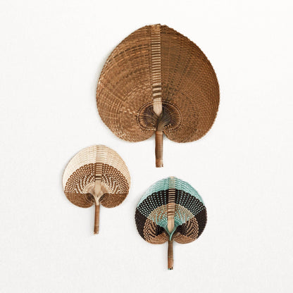 Woven Brown & Natural Fan