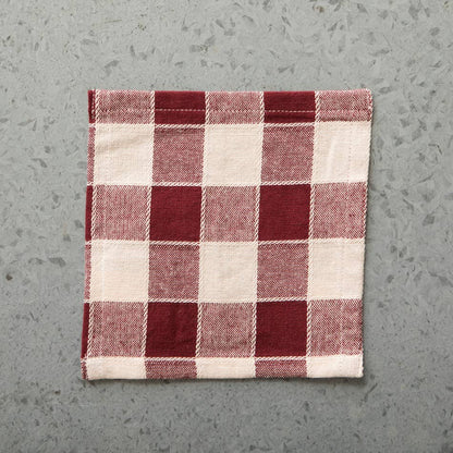 Woven Cocktail Napkin Set: Aubergine