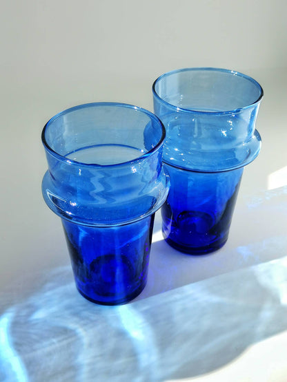 Moroccan Blue Beldi Glass