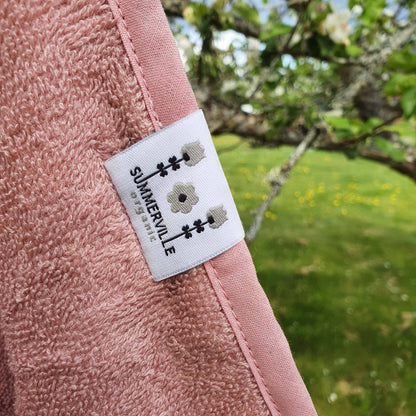 Organic Rabbit Hooded Baby Towel: Pale Mauve