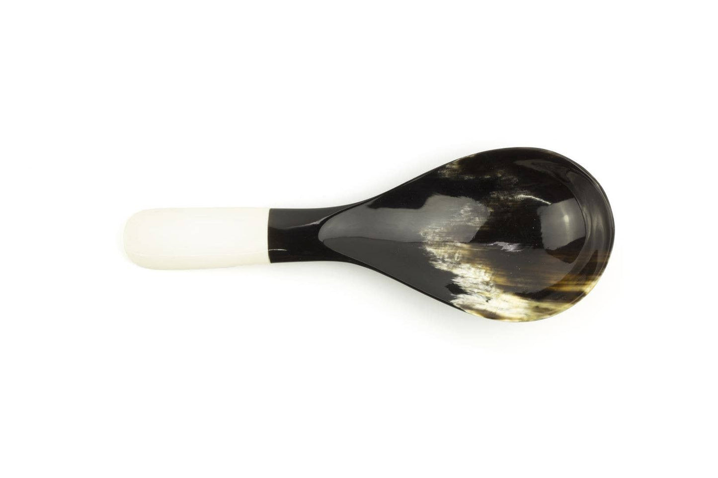 Black Horn Rice Spoon With Bone Handle