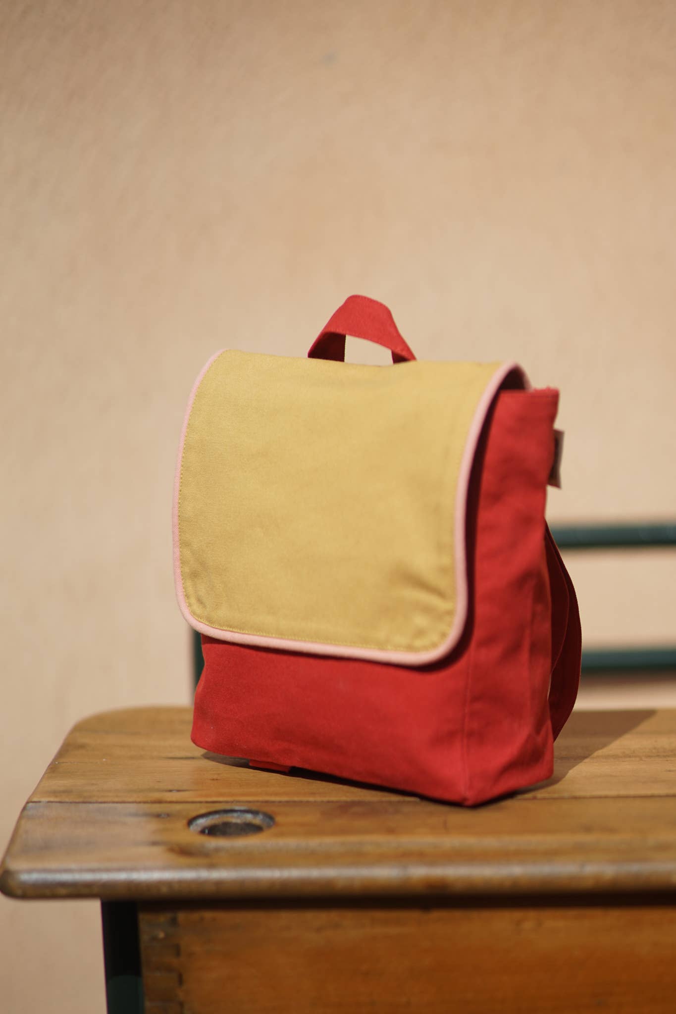 Children's Backpack - Yellow/Brick