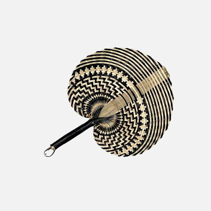 Woven Black & Natural Fan