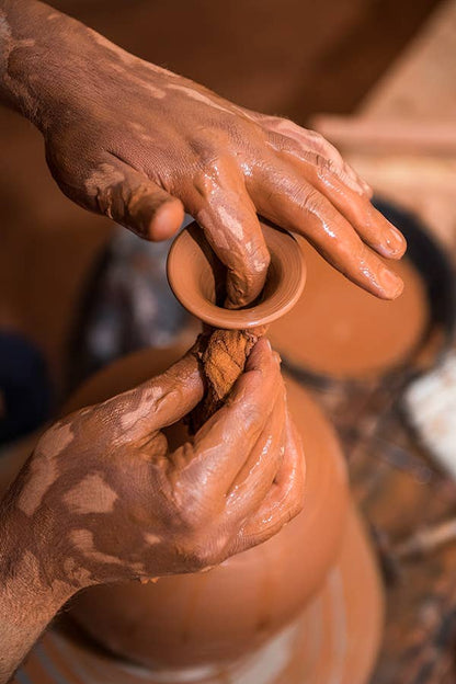 Large Ceramic Candle - Blue