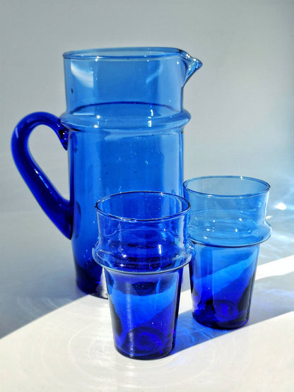 Moroccan Blue Beldi Glass