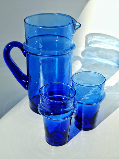 Moroccan Blue Beldi Glass