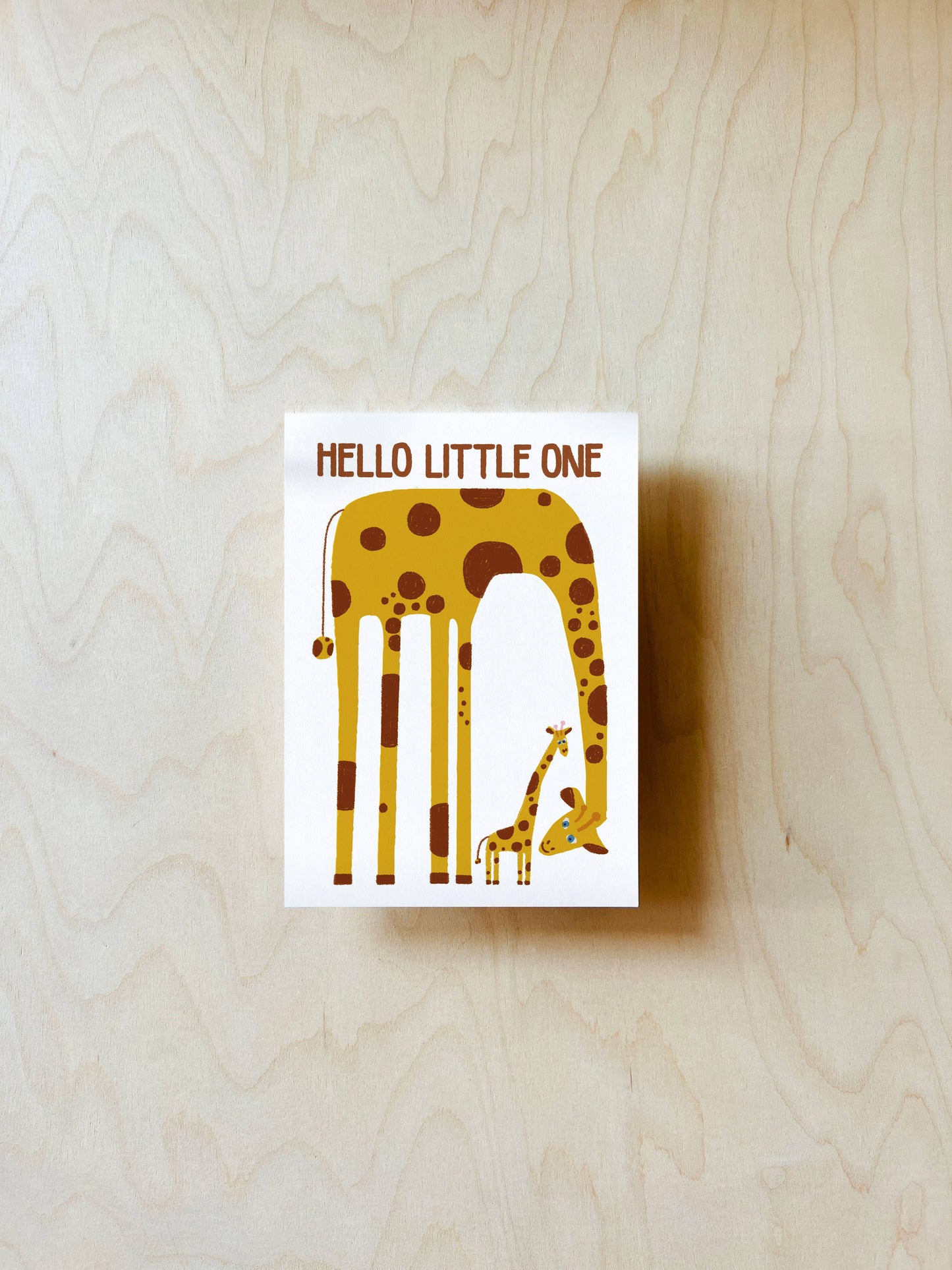 Giraffe Baby Arrival Postcard