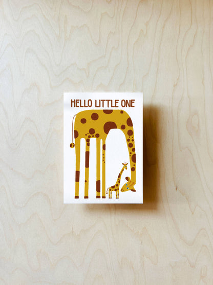 Giraffe Baby Arrival Postcard