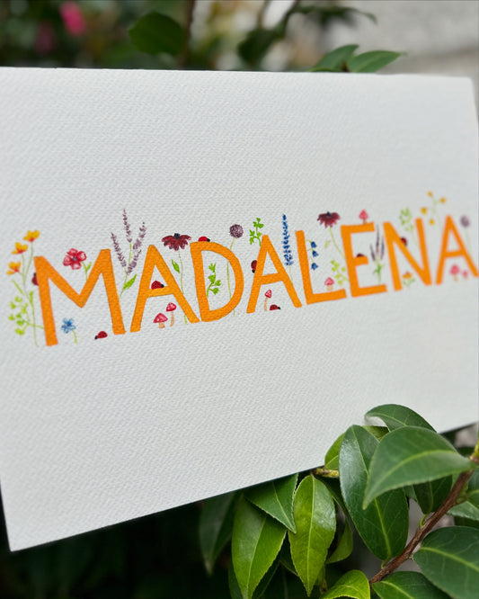 Custom Children's Name: Floral