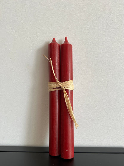 Dinner Candle Set: Red