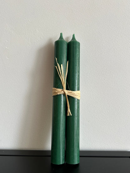 Dinner Candle Set: Apple Green