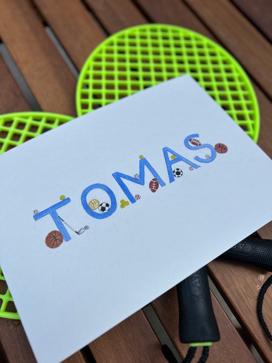 Custom Children's Name: Sports