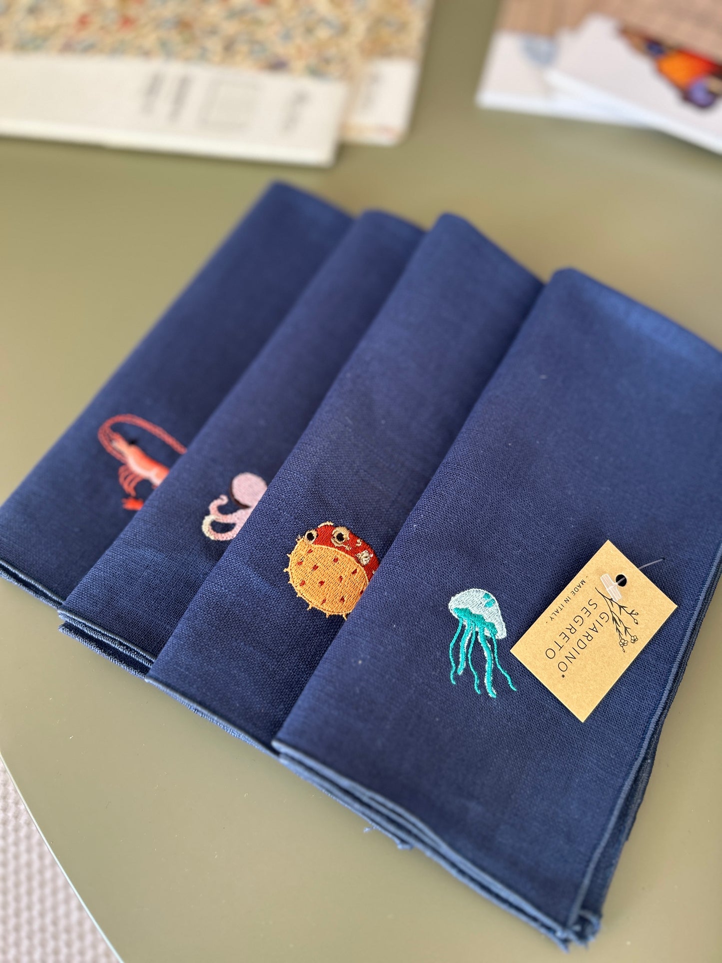 Marine Pure Linen Napkin (Set of 4)