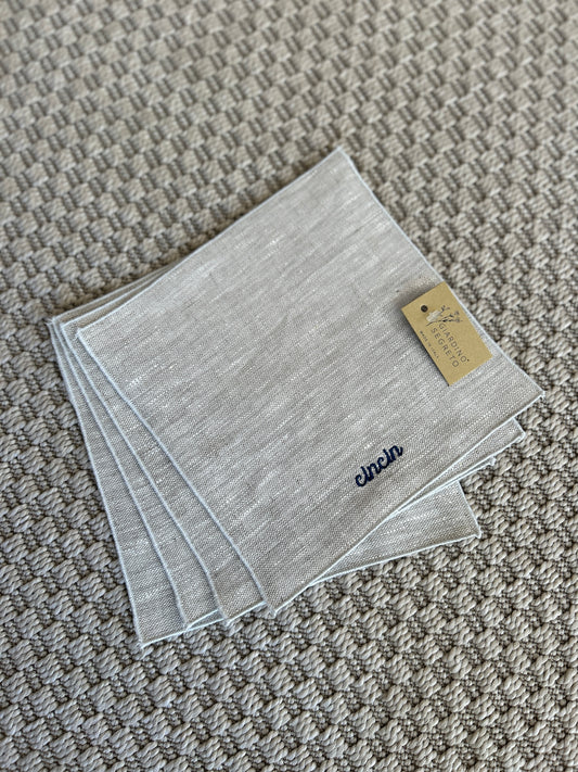 Linen 'Cincin' Cocktail Napkin (Set of 4)