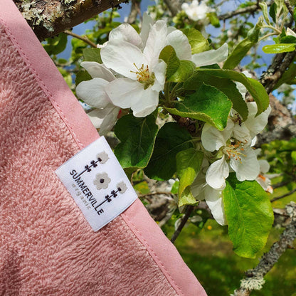 Organic Rabbit Hooded Baby Towel: Pale Mauve