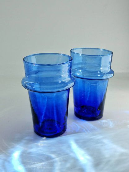 Moroccan Blue Beldi Glass