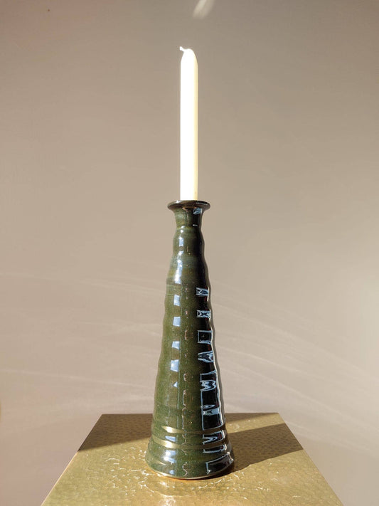 Large Ceramic Candle - Green