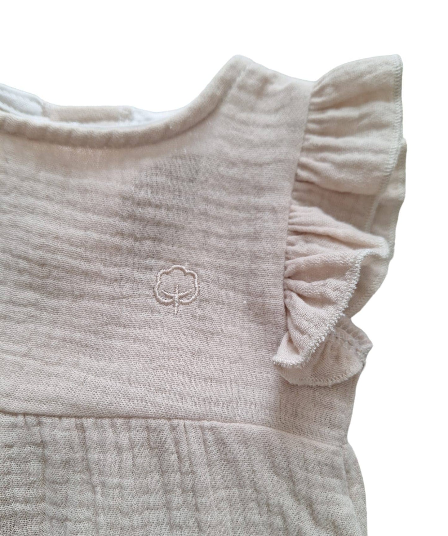 Organic Cotton Onesie: Beige