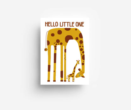 Giraffe Baby Arrival Postcard