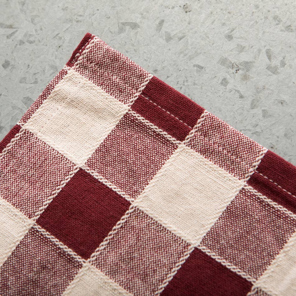 Woven Cocktail Napkin Set: Aubergine