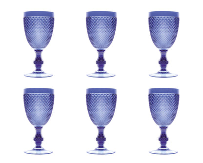 Set of 6 Diamond Blue Glasses CL 39: Blue/Blue