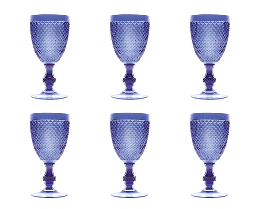 Set of 6 Diamond Blue Glasses CL 39: Blue/Blue
