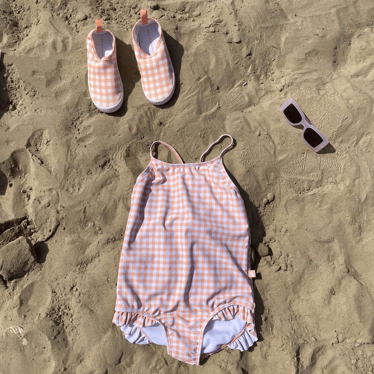 Apricot Vichy Girls Swimsuit