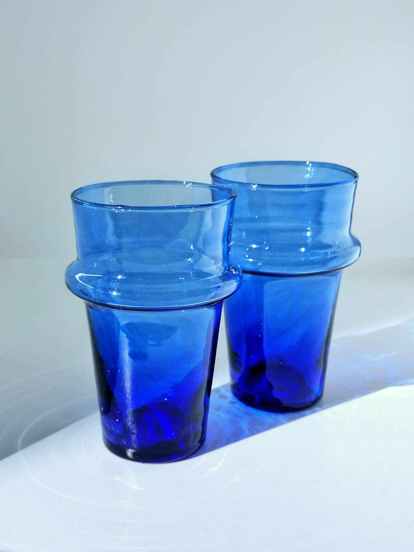 Moroccan Blue Beldi Glass