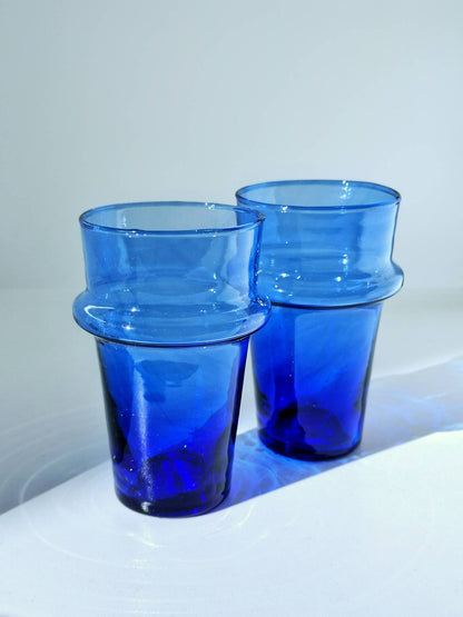 Moroccan Blue Beldi Glass