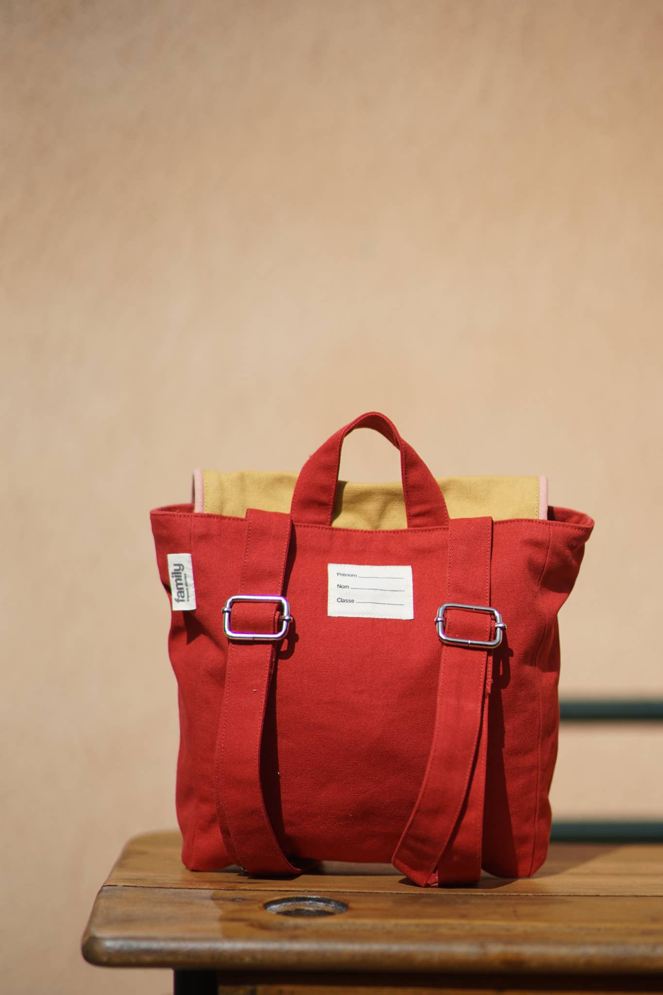 Children's Backpack - Yellow/Brick