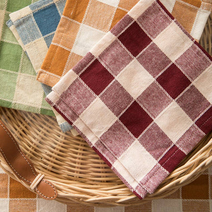 Woven Cocktail Napkin Set: Aubergine