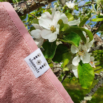 Organic Rabbit Hooded Baby Towel: Pale Mauve