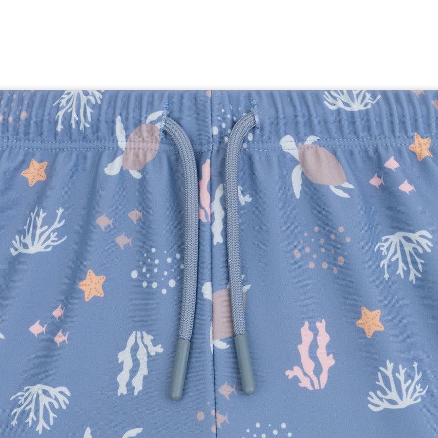 Turtle Coral Swim Trunks