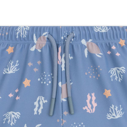Turtle Coral Swim Trunks