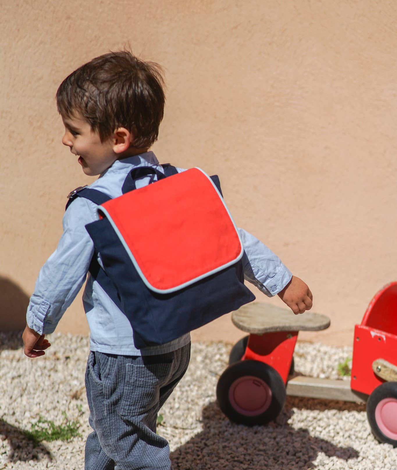 Children's Backpack - Red/Navy